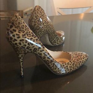 Brian Atwood cheetah patent pumps